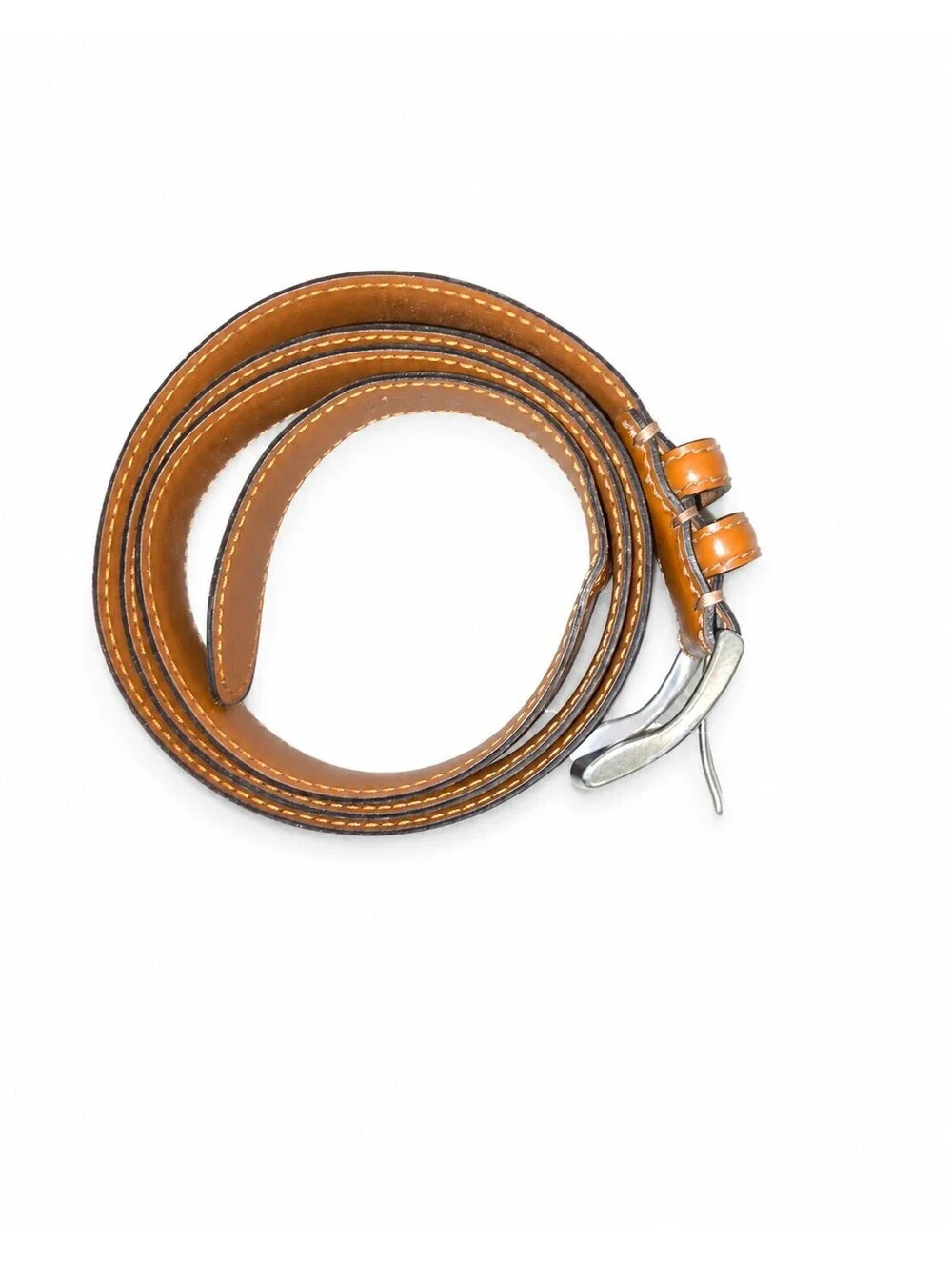 Joseph Abboud Belt 50 Brown Genuine Leather Dress Belt Made in Italy